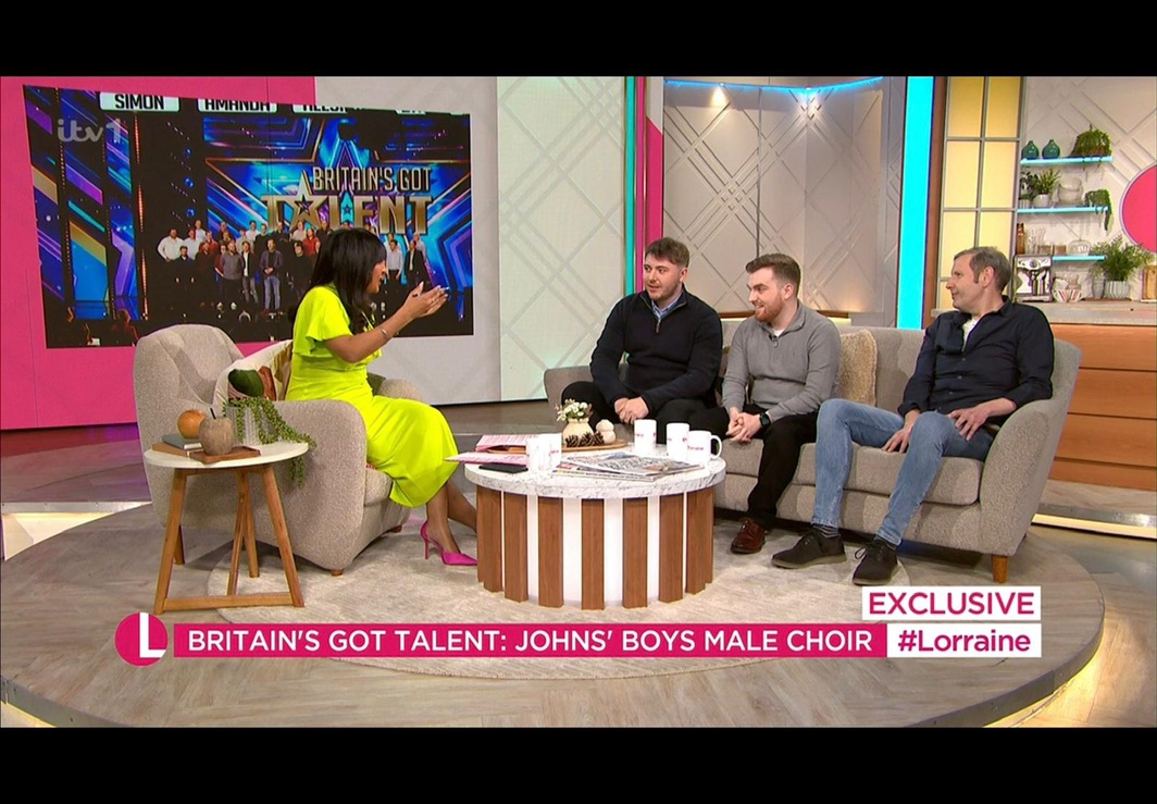 Johns' Boys on the Lorraine Show, May 2023