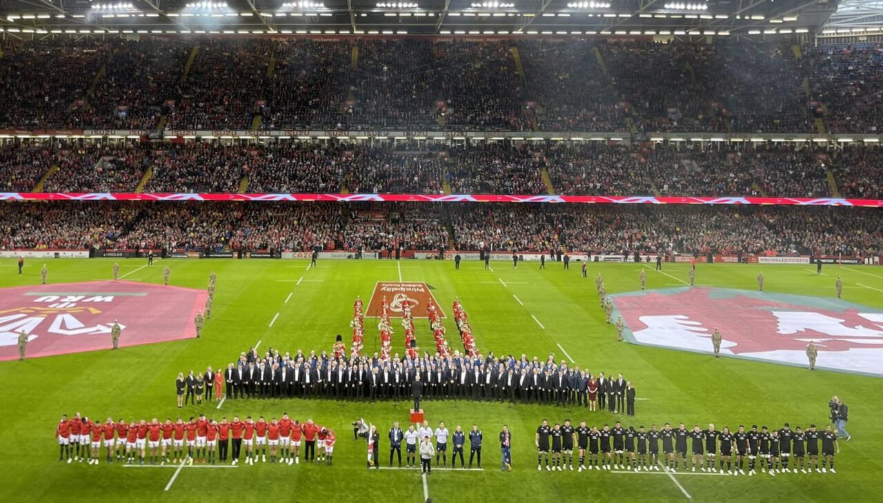 Singing at the Principality Stadium in Cardiff for Wales v France, Feb 2020